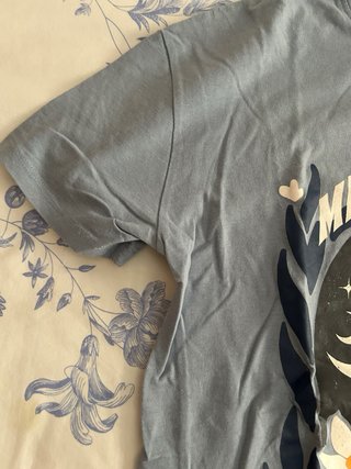 Camiseta Pull&Bear azul con estampado