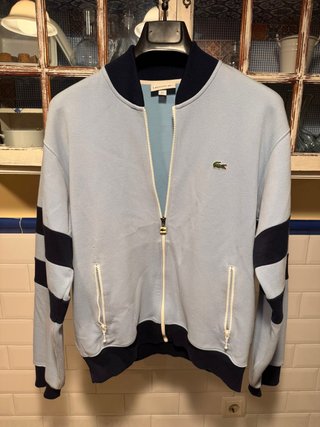 Chaqueta Lacoste azul claro cremallera
