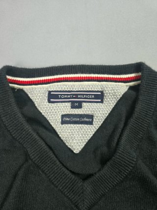 Jersey Tommy Hilfiger Algodón Cuello V Negro