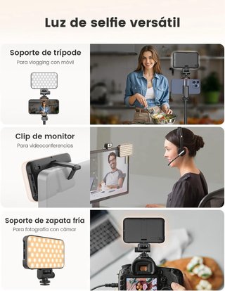 Tripode para movil con luz y control remoto