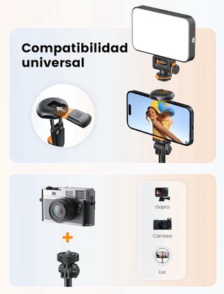 Tripode para movil con luz y control remoto