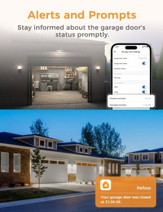 Refoss Wi-Fi Controlador de Puerta de Garaje