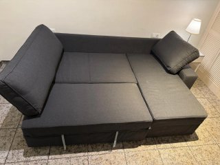 Sofá Cama ikea Gris Oscuro Tela