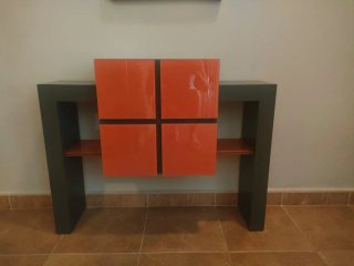 Mueble de entrada con espejo