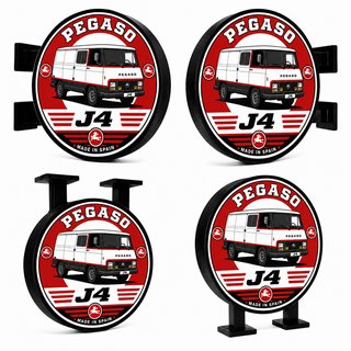 Cartel Luminoso  Doble Cara Pegaso J4