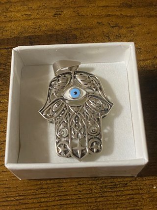 Colgante Mano de Fátima Ojo Azul