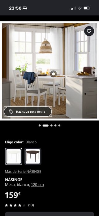 Mesa redonda Ikea 120cm