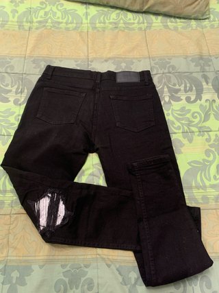 Pantalones vaqueros negros rotos MAN