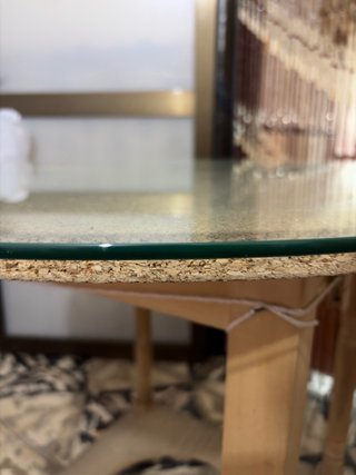 Mesa Camilla Redonda con Cristal 80cm