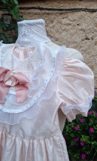 Vestido de fiesta o boda para niña rosa