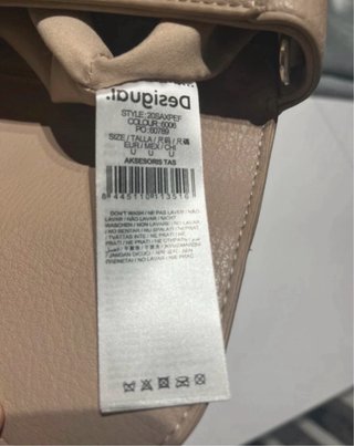 Bolso Desigual beige bordado floral