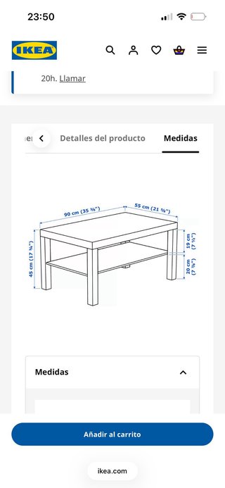 Mesa Centro Ikea Lack Negra
