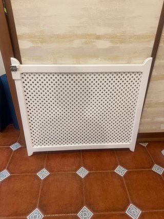 2 Celosías Seguridad Madera Blanca