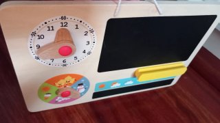 Pizarra de madera educativa