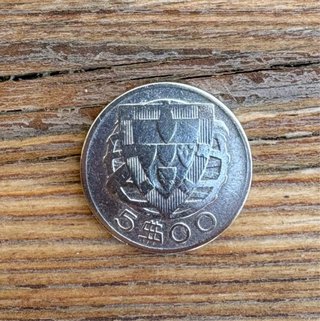5 Escudos Portugal 1946 Plata