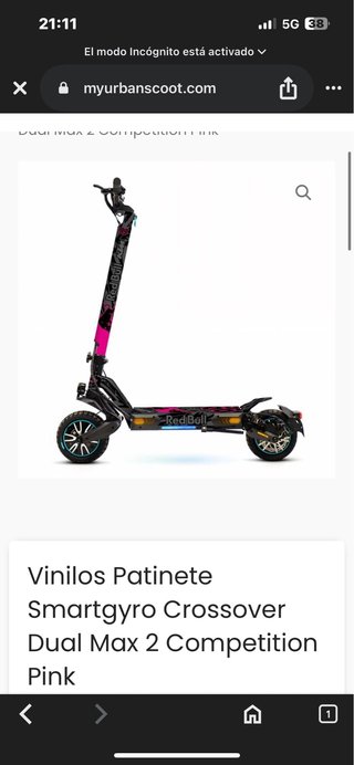 Patinete SmartGyro Crossover Dual Max 2 Rosa