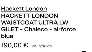 Chaleco acolchado azul marino Original london