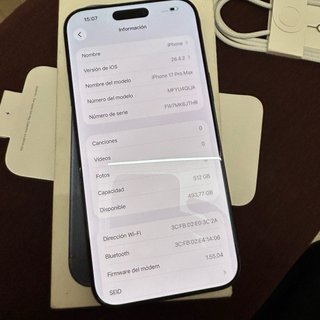 iPhone 17 Pro Max 512GB Azul Marino