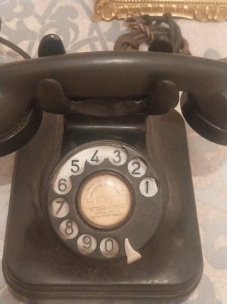 Teléfono Antiguo Baquelita Negro