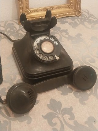 Teléfono Antiguo Baquelita Negro
