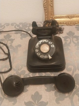 Teléfono Antiguo Baquelita Negro