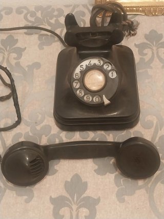 Teléfono Antiguo Baquelita Negro