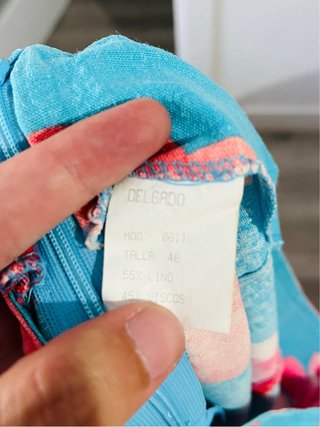 Falda floral turquesa y fucsia T46