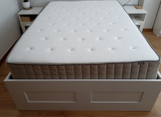 Cama BRIMNES/LÖNSET y colchón VATNESTRÖM