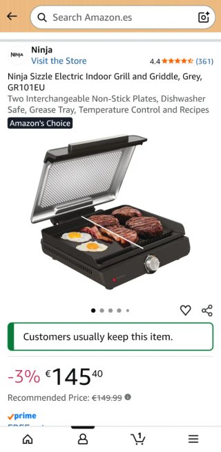 Ninja Sizzle Parrilla y Plancha Eléctrica