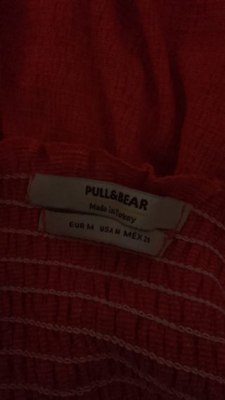 Blusa Naranja Smock Manga Abullonada