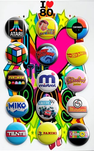 PACK CHAPAS I LOVES 80 (VOL 1)