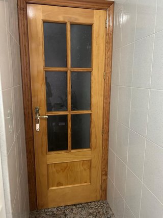 Puertas madera y cristal