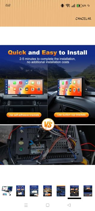 Pantalla Coche Universal 9 Android Auto CarPlay