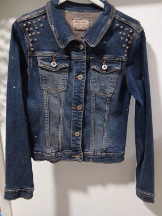 Chaqueta Vaquera Mujer con Tachuelas