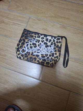 Pochette Saint Barth leopardata