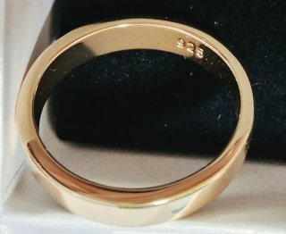 Alianza Plata de Ley 925 Baño Oro Talla 9 (NUEVO)