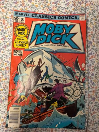 Cómic Marvel Moby Dick Ingles 1976