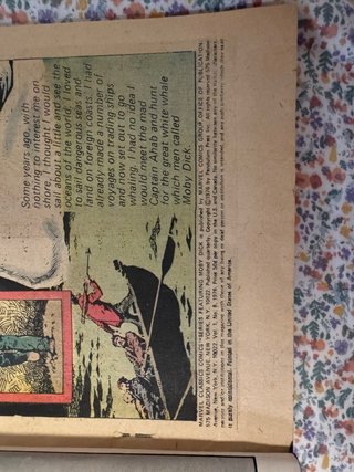Cómic Marvel Moby Dick Ingles 1976