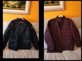Chaqueta acolchada morada