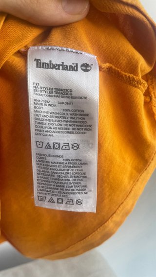 Camiseta Timberland Naranja Talla M
