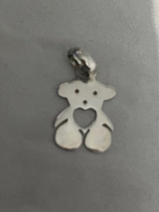 Conjunto Pendientes y Colgante Oso Corazón Plata
