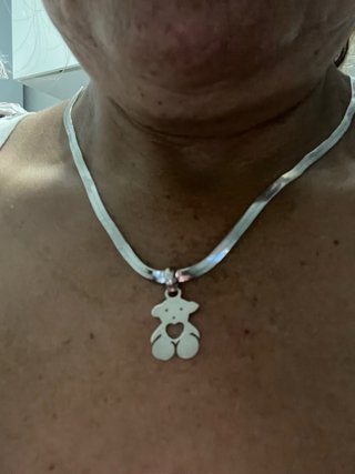 Conjunto Pendientes y Colgante Oso Corazón Plata