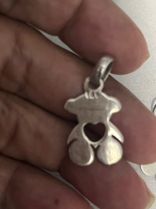 Conjunto Pendientes y Colgante Oso Corazón Plata