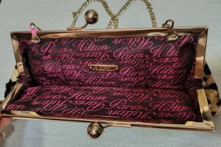 Pochette leopardata con strass