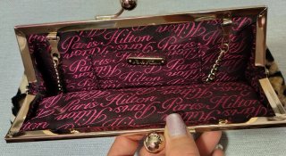 Pochette leopardata con strass