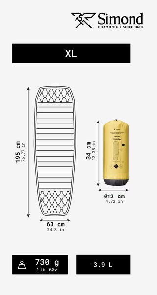 Colchón Simond MT 900 Air XL Amarillo