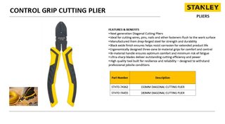 STANLEY Alicate Dynagrip 150mm Corte Diagonal