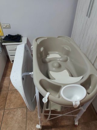 Bañera cambiador bebé con estampado osito