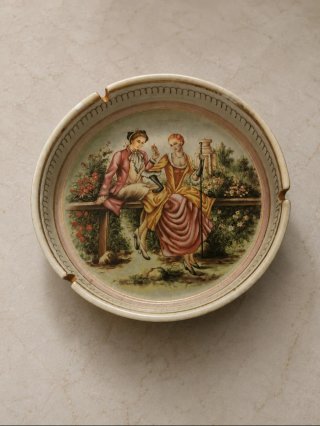 Cenicero vintage pareja romántica