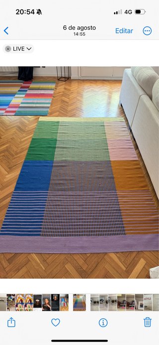 Alfombra de tela colorida